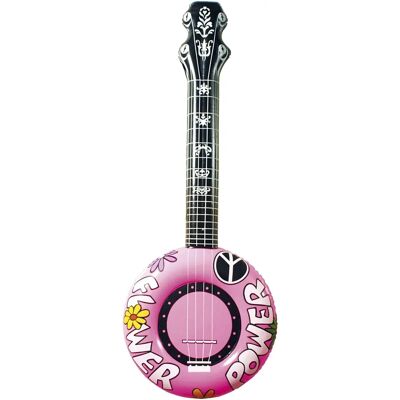 JADEO Różowe nadmuchiwane hippie banjo - Inflatable Banjo JADEO Różowe nadmuchiwane hippie banjo - Inflatable Banjo