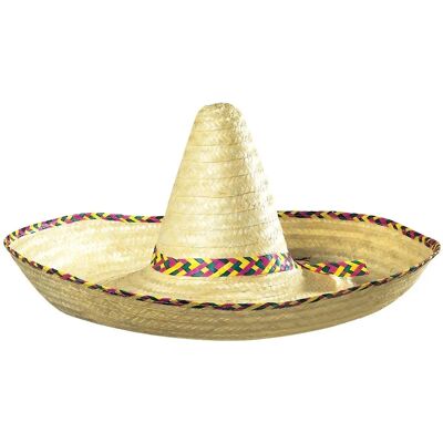 Chapeau Maxi Mexicain en Paille - Unisexe - 65cm - Chapeau - Publicité Chapeau Maxi Mexicain en Paille - Unisexe - 65cm - Chapeau - Publicité