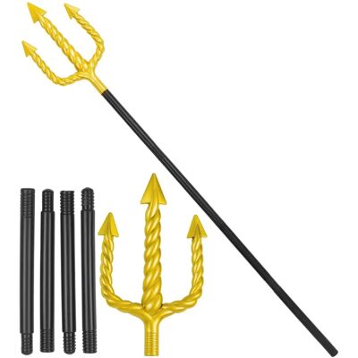 Trident doré Widmann avec manche noir - accessoire Trident doré Widmann avec manche noir - accessoire