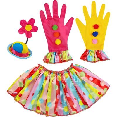 Widmann Clown verkleedset voor dames - Handschoenen, bloemhoed, halsband Widmann Clown verkleedset voor dames - Handschoenen, bloemhoed, halsband