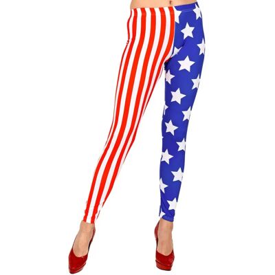 Leggings avec drapeau américain - Accessoires de costume Widmann USA Leggings avec drapeau américain - Accessoires de costume Widmann USA
