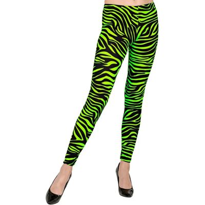 Leggings zèbre vert néon - Leggings Leggings zèbre vert néon - Leggings