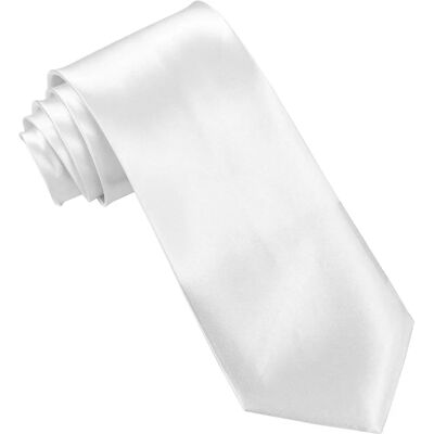 Elegáns fehér nyakkendő - Uniszex party kiegészítő felnőtteknek Elegáns fehér nyakkendő - Uniszex party kiegészítő felnőtteknek