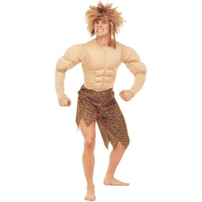 Widmann Uomo Della Giungla - Costume with Muscles & Headband - Costumed Jungle Man Widmann Uomo Della Giungla - Costume with Muscles & Headband - Costumed Jungle Man