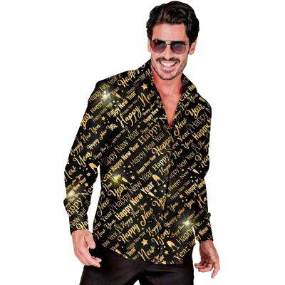Camisa de Año Nuevo dorada XXL de Widmann - Camisa Camisa de Año Nuevo dorada XXL de Widmann - Camisa