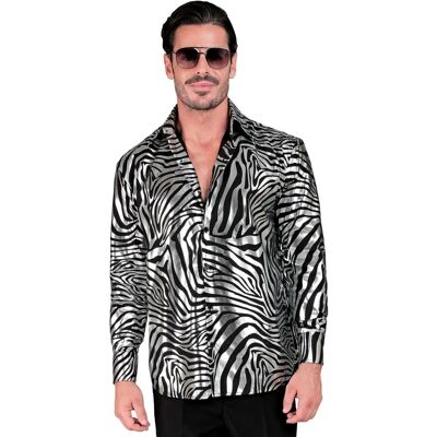 e-Carnavalskleding.nl Chemise Zèbre Argentée e-Carnavalskleding.nl Chemise Zèbre Argentée