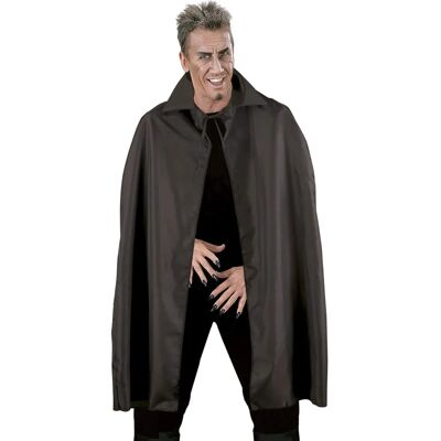WIDMANN Schwarzer Umhang - 115cm Unisex Halloween Kostüm Zubehör WIDMANN Schwarzer Umhang - 115cm Unisex Halloween Kostüm Zubehör