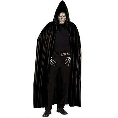WIDMANN 3585C Black Cape with Hood - Costume Accessory WIDMANN 3585C Black Cape with Hood - Costume Accessory