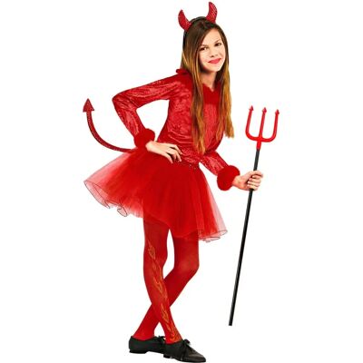 Costume da Diavoletta Tutu Rosso per Ragazze Halloween Costume da Diavoletta Tutu Rosso per Ragazze Halloween