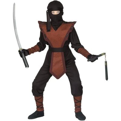 Strój ninja brązowy Widmann dla dzieci - 128cm Strój ninja brązowy Widmann dla dzieci - 128cm