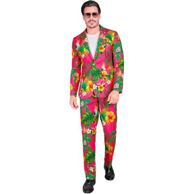 Fuchsia tropischer Party-Overall für Männer Fuchsia tropischer Party-Overall für Männer