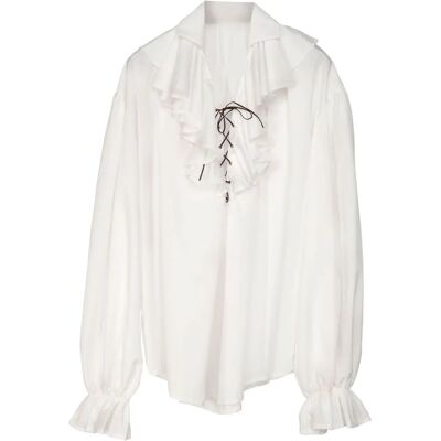 Marca Sconosciuta Camicia Bianca con Volant XL - Abbigliamento Marca Sconosciuta Camicia Bianca con Volant XL - Abbigliamento