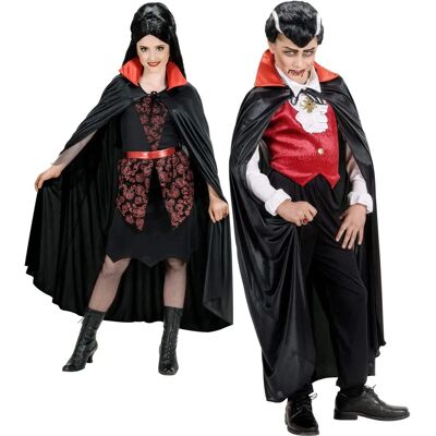 e-Carnavalskleding.nl Cape noire avec col rouge pour enfants 110cm - Publicité e-Carnavalskleding.nl Cape noire avec col rouge pour enfants 110cm - Publicité