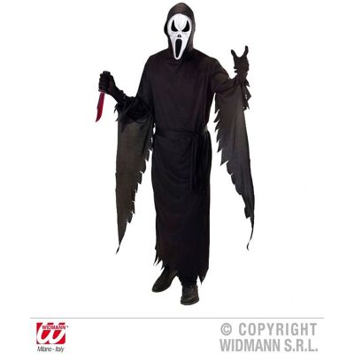 Costume gotico nero WIDMANN 45862 - Maschera con cappuccio, cintura, tunica Costume gotico nero WIDMANN 45862 - Maschera con cappuccio, cintura, tunica