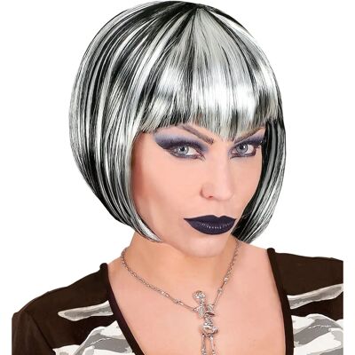 Perruque de Bruja Blanca y Negra Widmann - Peluca de Disfraz de Sombrero de Bruja Perruque de Bruja Blanca y Negra Widmann - Peluca de Disfraz de Sombrero de Bruja