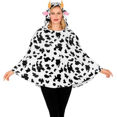Disfraz de vaca unisex WIDMANN - Poncho con capucha para adultos Disfraz de vaca unisex WIDMANN - Poncho con capucha para adultos