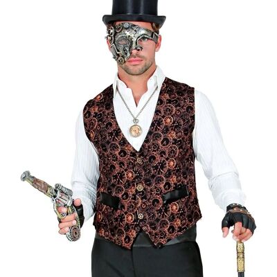 buttinette Brown Steampunk Vest - Unisex Party Wear buttinette Brown Steampunk Vest - Unisex Party Wear