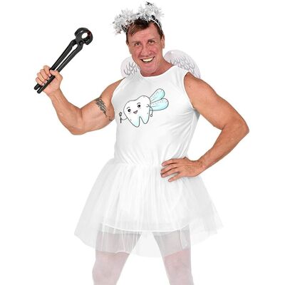 Deiters Weißes Herren-Kostüm - Kleid, Flügel, Haarreif Deiters Weißes Herren-Kostüm - Kleid, Flügel, Haarreif