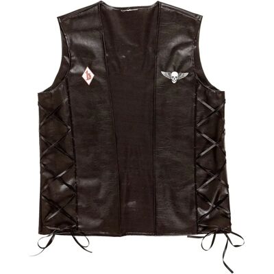 Outlaw läderlook väst - Unisex motorcykelväst Outlaw läderlook väst - Unisex motorcykelväst