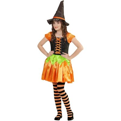 Strój czarownicy dyni holograficzny Widmann - 158cm Halloween Strój czarownicy dyni holograficzny Widmann - 158cm Halloween