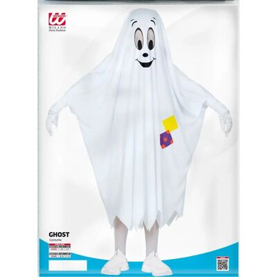 Widmann Geisterkostüm für Kinder - Weiß 140cm - Halloween & Karneval Widmann Geisterkostüm für Kinder - Weiß 140cm - Halloween & Karneval