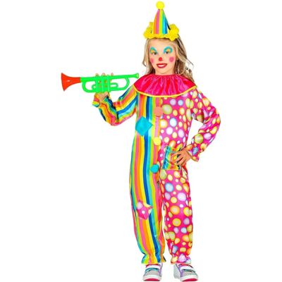 Costume da clown arcobaleno Dotty per bambini - Unisex, 128cm, Colori vivaci Costume da clown arcobaleno Dotty per bambini - Unisex, 128cm, Colori vivaci
