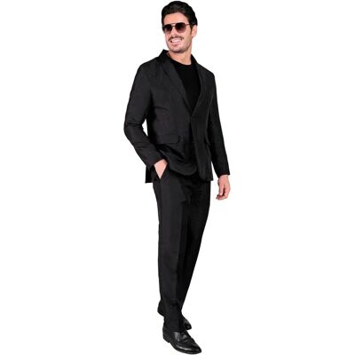 Mr. Elegant Fekete Fényes Vicces Férfi Öltöny - Öltöny Mr. Elegant Fekete Fényes Vicces Férfi Öltöny - Öltöny