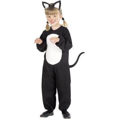 Costume da gatto nero e bianco Jamie per bambini 104cm Costume da gatto nero e bianco Jamie per bambini 104cm