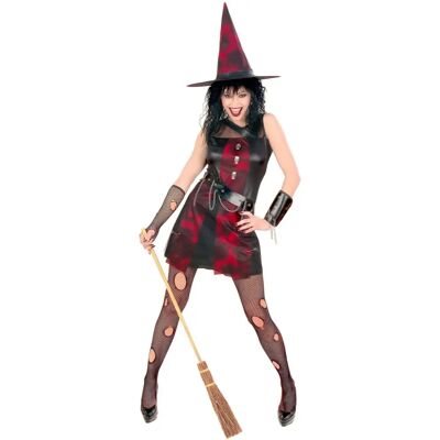 Disfraz de Bruja Punk de Widmann - M - Vestido, Pulsera, Sombrero Disfraz de Bruja Punk de Widmann - M - Vestido, Pulsera, Sombrero