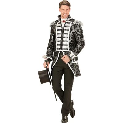 e-Carnavalskleding.nl Giacca da parata jacquard argento - M e-Carnavalskleding.nl Giacca da parata jacquard argento - M