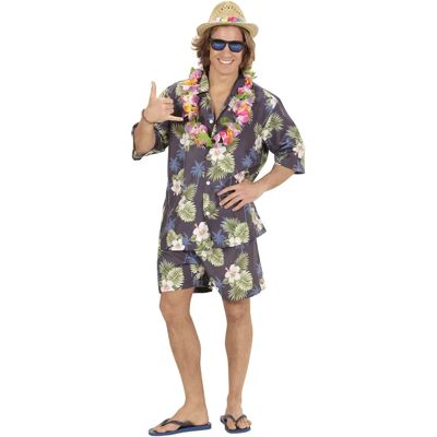 Disfraz hawaiano de Widmann - Camisa y pantalones cortos M-L-XL - Disfraz Disfraz hawaiano de Widmann - Camisa y pantalones cortos M-L-XL - Disfraz