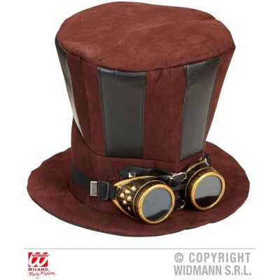 Déguisement Steampunk WIDMANN 60813 - Chapeau Haut Marron Unisexe Déguisement Steampunk WIDMANN 60813 - Chapeau Haut Marron Unisexe