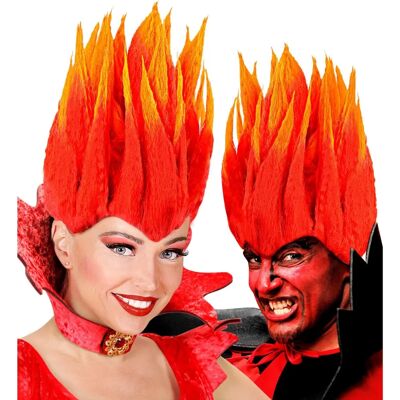 Perücke de diable feu Finidi - Accessoire de costume Perücke de diable feu Finidi - Accessoire de costume