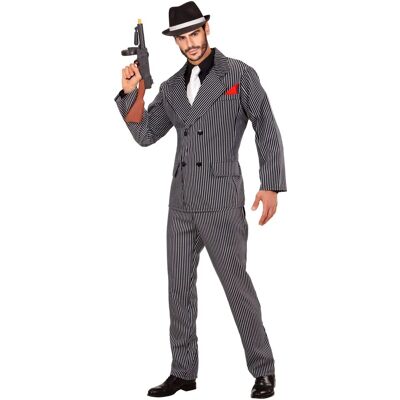 Widmann Liten svart randig mafia kostym - S Widmann Liten svart randig mafia kostym - S