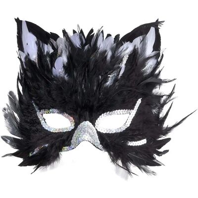 My Other Me Volwassen Kattenmasker - Met Veertjes My Other Me Volwassen Kattenmasker - Met Veertjes