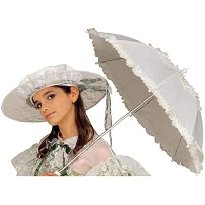 My Other Me White parasol with frilly Taille unique - parasol My Other Me White parasol with frilly Taille unique - parasol