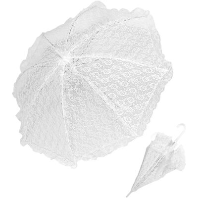 Parapluie en Dentelle Blanche Widmann - Accessoire Costume Historique - Publicité Parapluie en Dentelle Blanche Widmann - Accessoire Costume Historique - Publicité