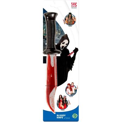 Couteau Halloween avec faux sang de Widmann - Accessoire d'horreur - Publicité Couteau Halloween avec faux sang de Widmann - Accessoire d'horreur - Publicité