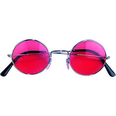 Lunettes hippie unisex roses Widmann - Lunettes de soleil Lunettes hippie unisex roses Widmann - Lunettes de soleil