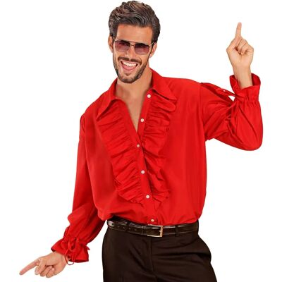 Finidi Blusa Roja con Volantes para Hombre y Mujer - Blusa Finidi Blusa Roja con Volantes para Hombre y Mujer - Blusa