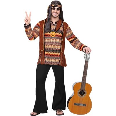 Disfraz hippie marrón modelo XXXL de Finidi - Disfraces Disfraz hippie marrón modelo XXXL de Finidi - Disfraces