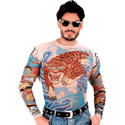 e-Carnavalskleding.nl T-shirt Tatouage Tigre et Dragon - T-shirt e-Carnavalskleding.nl T-shirt Tatouage Tigre et Dragon - T-shirt