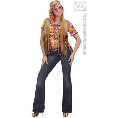 Buttinette Hippie-Fransenweste - Gr. M - Unisex - Weste, Haarband, 70er Stil Buttinette Hippie-Fransenweste - Gr. M - Unisex - Weste, Haarband, 70er Stil