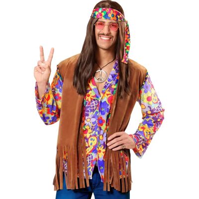 buttinette Braune Hippie-Fransenweste - Unisex M/L buttinette Braune Hippie-Fransenweste - Unisex M/L