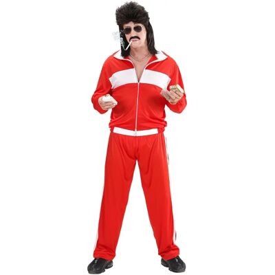 Brand Model Red Tracksuit for 80s Carnival Costume Brand Model Red Tracksuit for 80s Carnival Costume