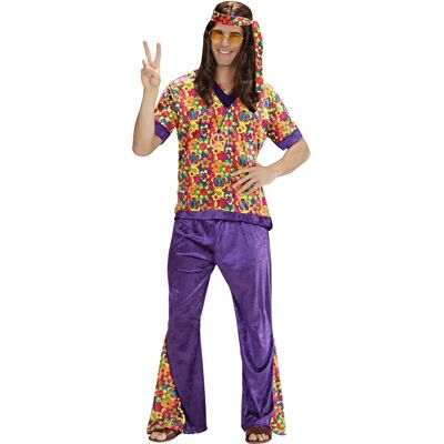 Costume Hippie Dude di Widmann con Camicia floreale e Pantaloni a zampa - Costumi Costume Hippie Dude di Widmann con Camicia floreale e Pantaloni a zampa - Costumi