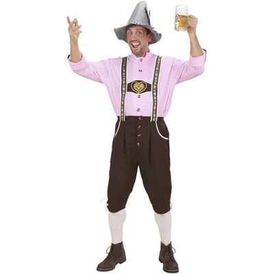 Moda na imprezę Widmann Milano Kostiumy Bawarskie - Lederhosen, koszula w kratę Moda na imprezę Widmann Milano Kostiumy Bawarskie - Lederhosen, koszula w kratę