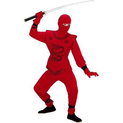 Costume Ninja Rosso Widmann - Per bambini fino a 158cm Costume Ninja Rosso Widmann - Per bambini fino a 158cm