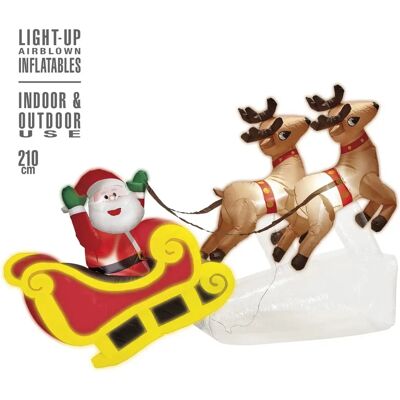 e-Carnavalskleding.nl Opblaasbare kerstman met rendieren - Kerstdecoratie e-Carnavalskleding.nl Opblaasbare kerstman met rendieren - Kerstdecoratie