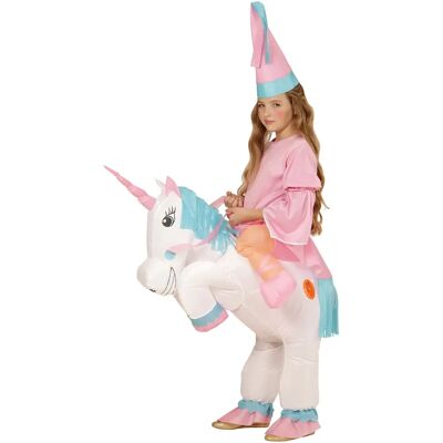 Humor Mädchen aufblasbarer Einhorn Prinzessinnenkostüm - Einheitsgröße Humor Mädchen aufblasbarer Einhorn Prinzessinnenkostüm - Einheitsgröße